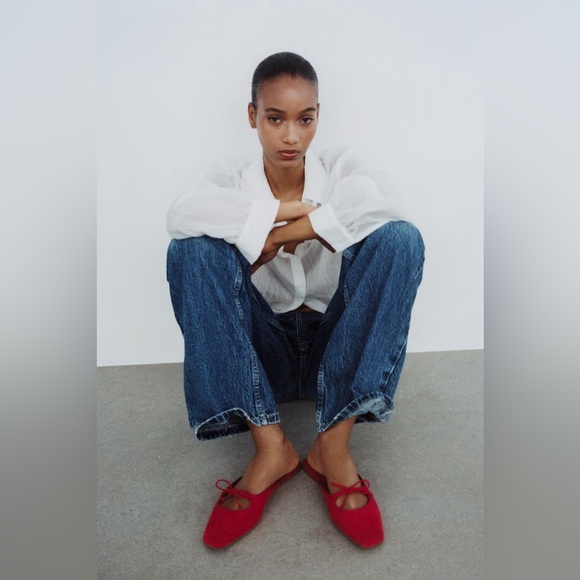 LEATHER MULES WITH BOW - Picture 4 of 4